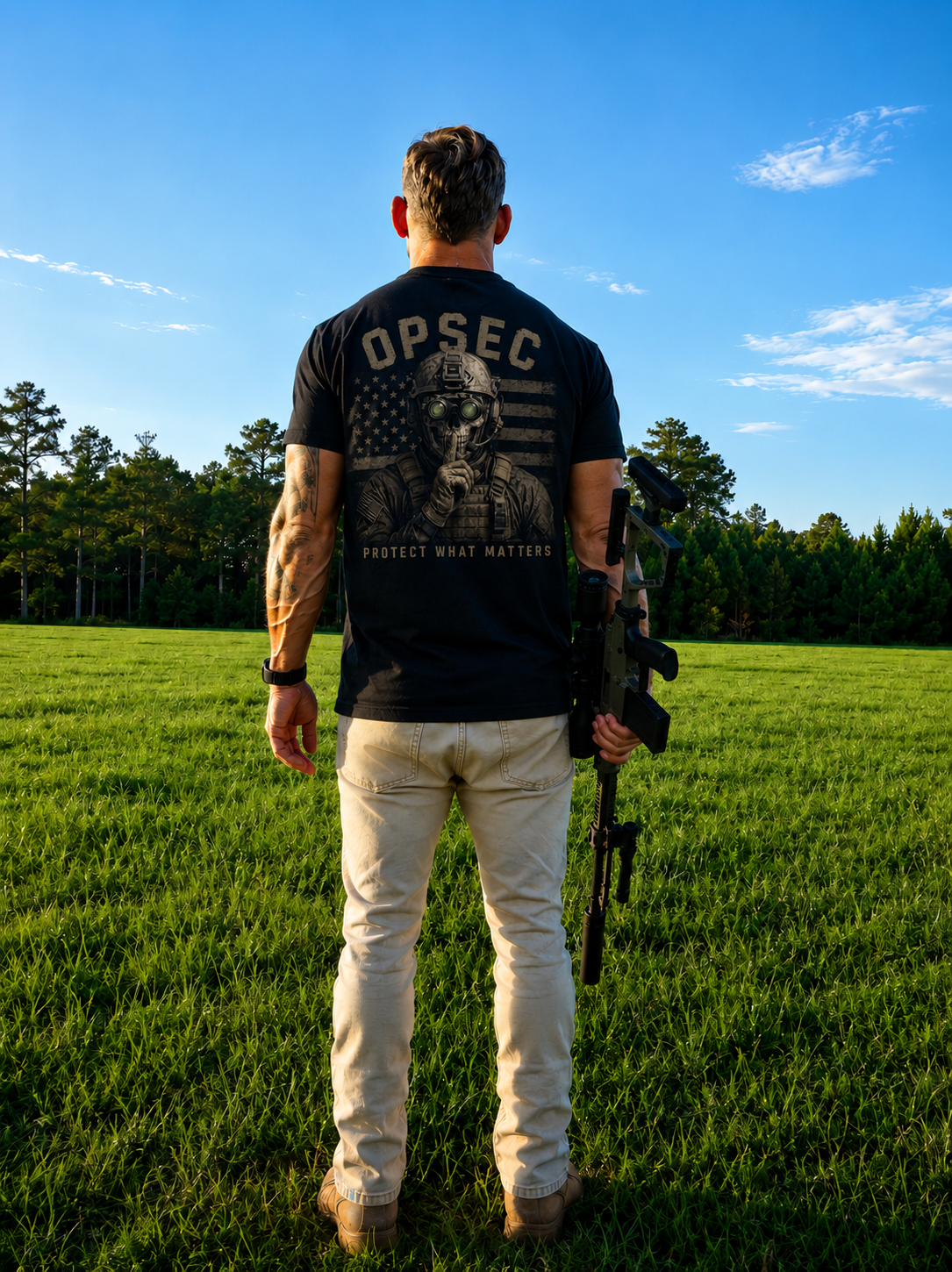 OPSEC | Protect What Matters Tee — lifestyle view